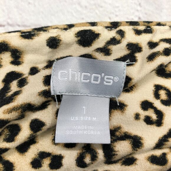 Chico's Women 3/4 Sleeve Animal Prints Blouse Top Shirt Size 1 US Medium B272 -9 - Picture 6 of 12